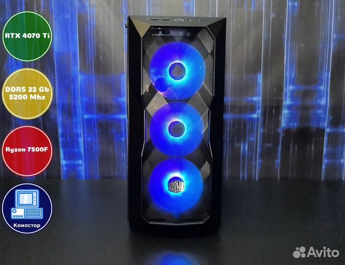 Сборка мощного пк AMD7500F-RTX4070Ti-32DDR5-ICL650923417-A620