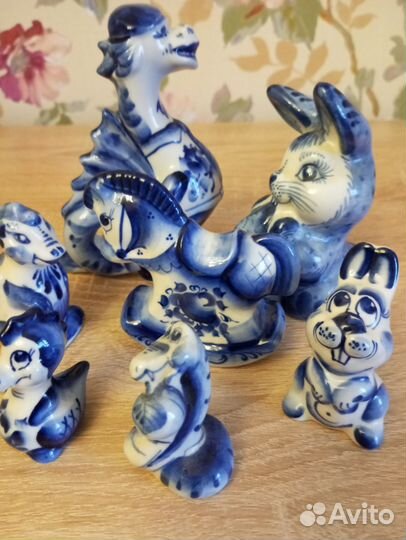 Статуэтки разные Гжель СССР