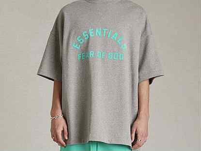 Футболка essentials fear of god оверсайз