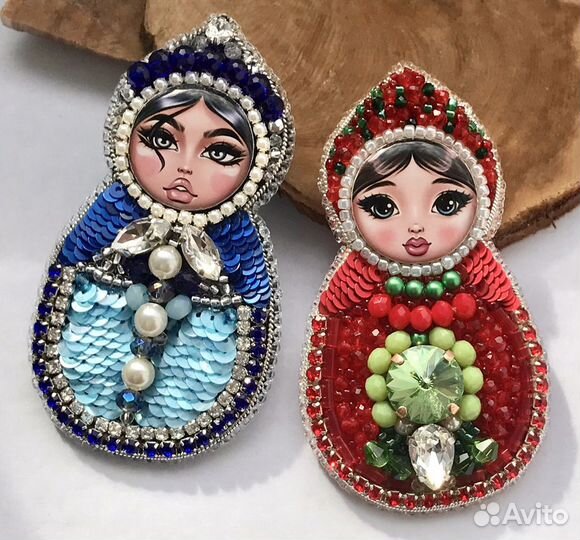Брошь «Матрешка»