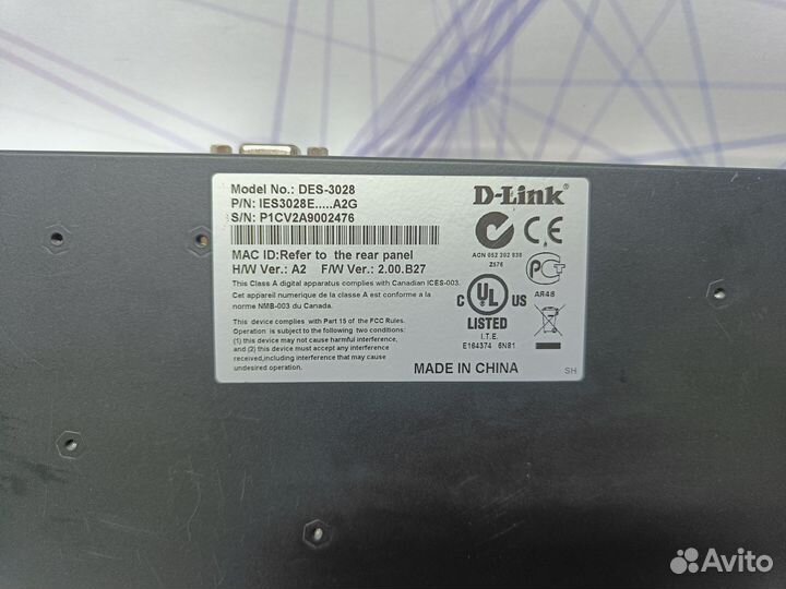 Коммутатор D-link DES-3028 б.у