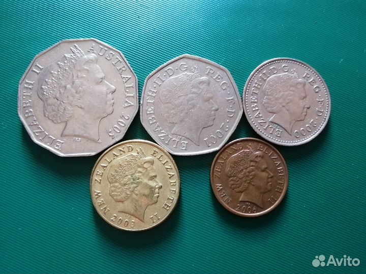 Монеты королева Елизавета 2, оригинал