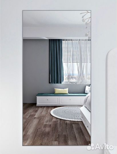 Зеркало в раме прямоугольное 85*190см