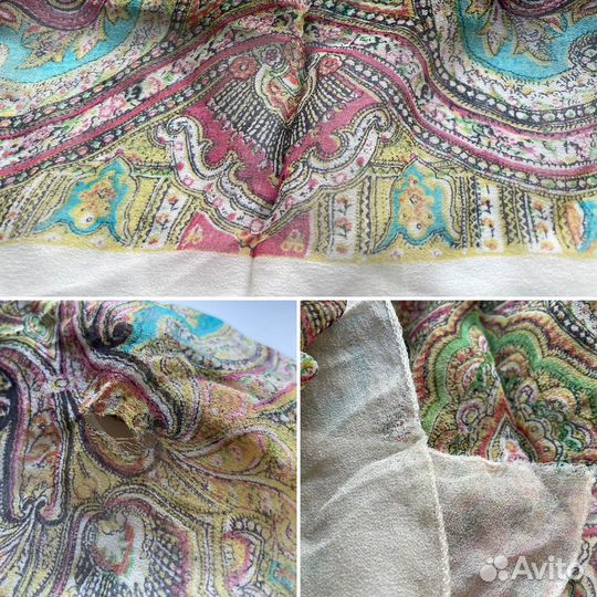 Платок шейный женский шелковый