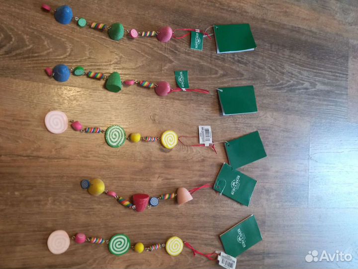 Новогодние украшения новые на ёлку 5 шт