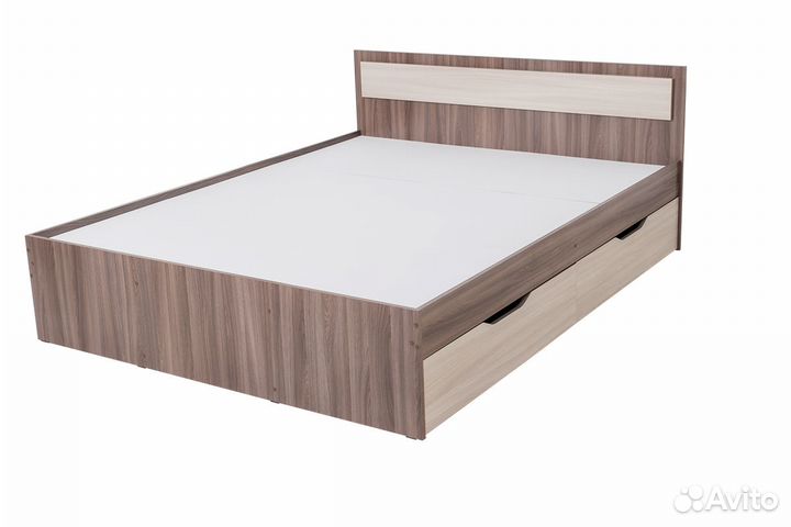 Кровать Гармония с ящиками 1,2 м Ясень шимо