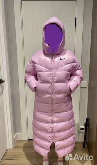 Пуховик nike розовый s
