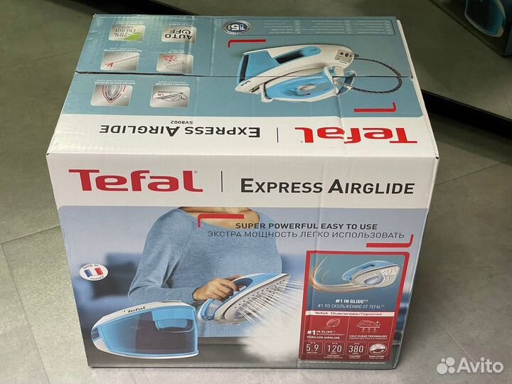 Парогенератор Tefal SV8002E0 белый, голубой