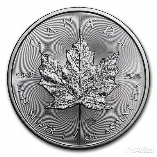 Серебряная инв. монета канадский Кленовы Лист