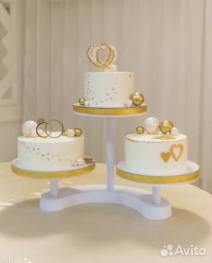 Подставка под торт и капкейки 3-х ярусная