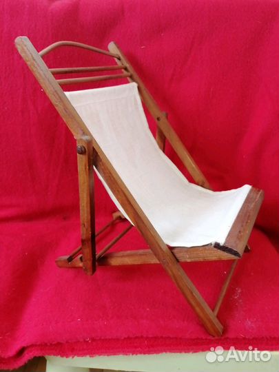 Шезлонг кукольный деревянный, большой 2