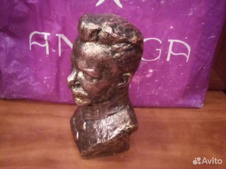 Бюст, фрунзе, редкий, обмедненый, салюмин, 17см