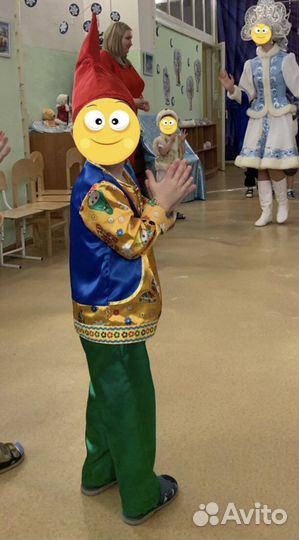 Новогодний костюм гном/скоморох на утренник, аренд