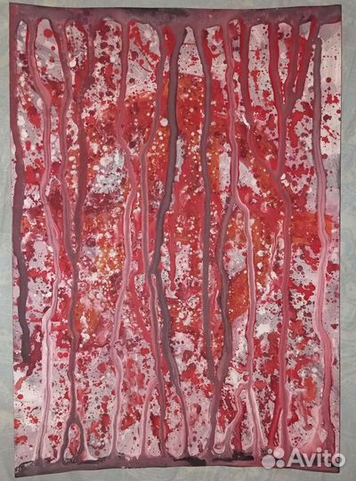 Абстракция гуашью