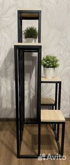 Полка для цветов напольная металлическая