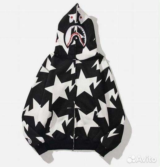 Зип худи bape shark