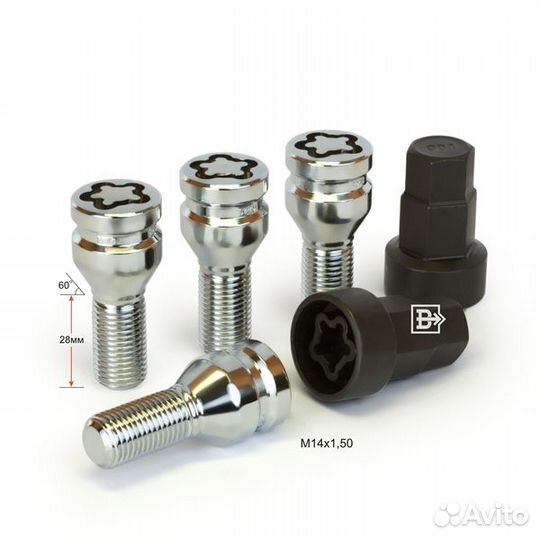 Секретки Болты TPI М14*1,5 L28 (674110) ем