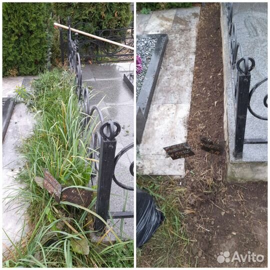 Уход за могилой и покраска оградки