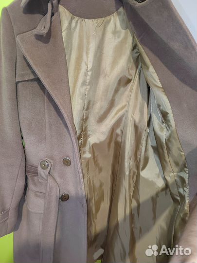 Пальто женское демисезонное 42 44 бежевое