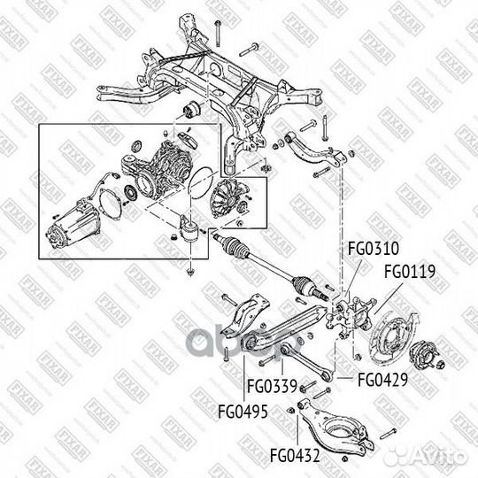 С-б.зад.цапфы ниж.chevrolet captiva 07 FG0119