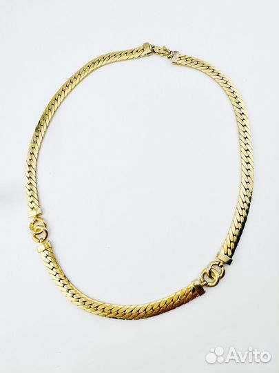 Винтажное колье США позолота