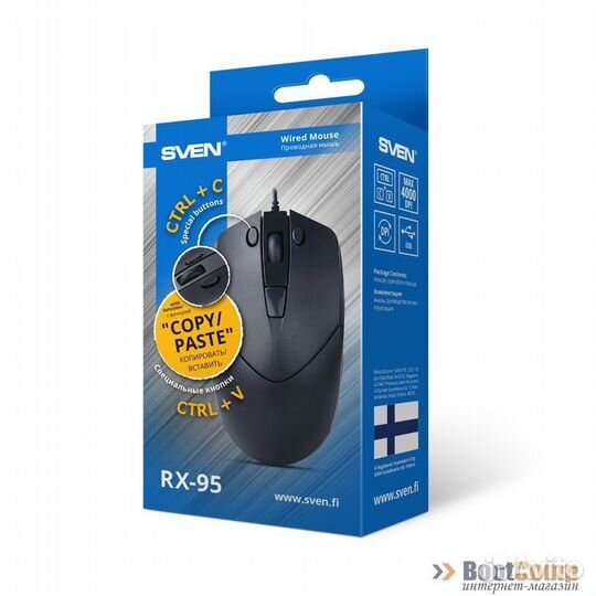 Мышь sven RX-95 USB black