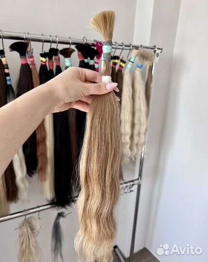 Светло-русые волосы 50 см с наращиванием