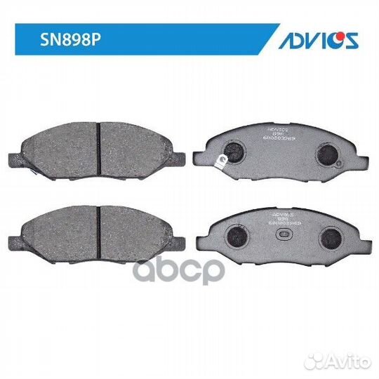 Колодки тормозные nissan march/tiida 04- перед