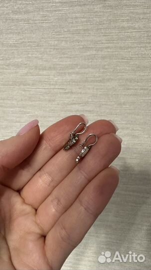 Серебряные сережки Hello Kitty детские