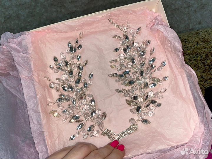 Свадебное украшение для волос веточки