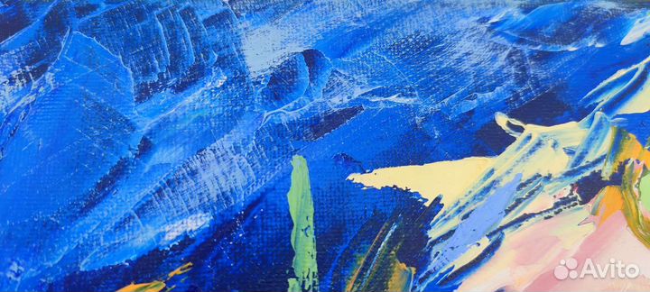 Картина розы маслом на холсте