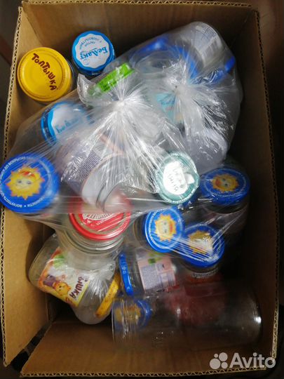 Стеклянные банки из под детского питания