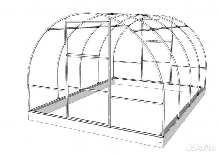 Теплица Ясна Стандарт Каркас 2100*3000*4000мм