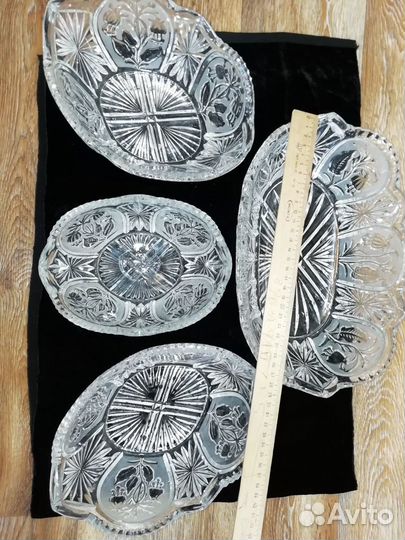 Новые хрустальные вазы, салатники