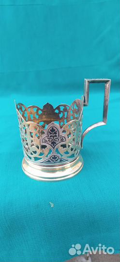 Серебряный Подстаканник 875 проба, оригинал / СССР