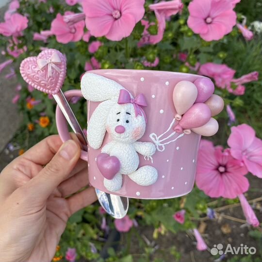 Кружка с декором в подарок