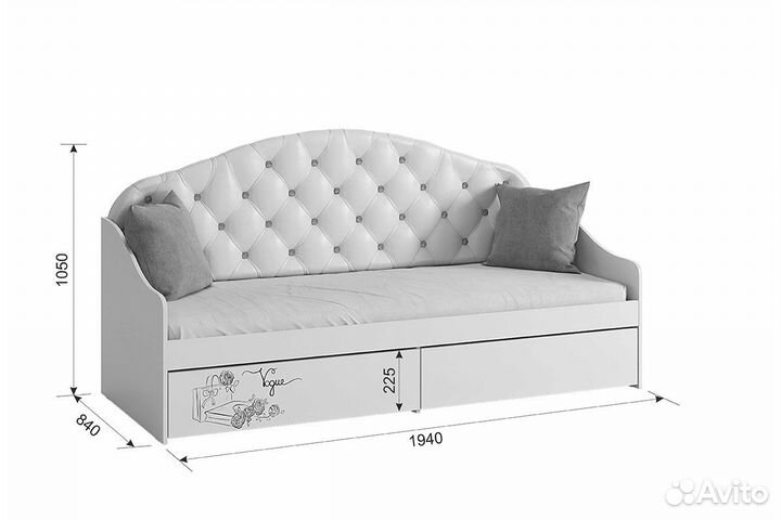 Детская кровать для девочки софа диван