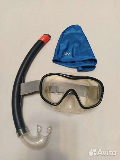 Комплект маска силиконовая+трубка Decan