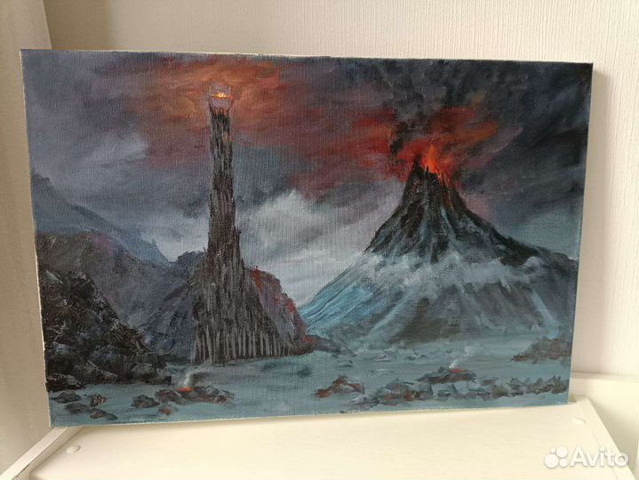 Большая картина маслом Роковая гора