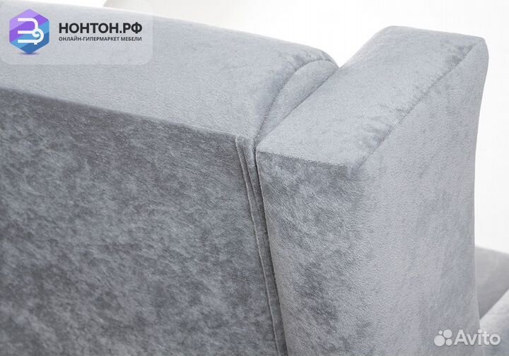 Кресло Плимут серое / коричневое