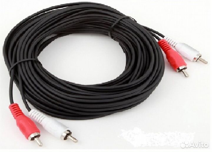 Кабель-удлинитель аудио 2 RCA папа 2 RCA папа 10 м