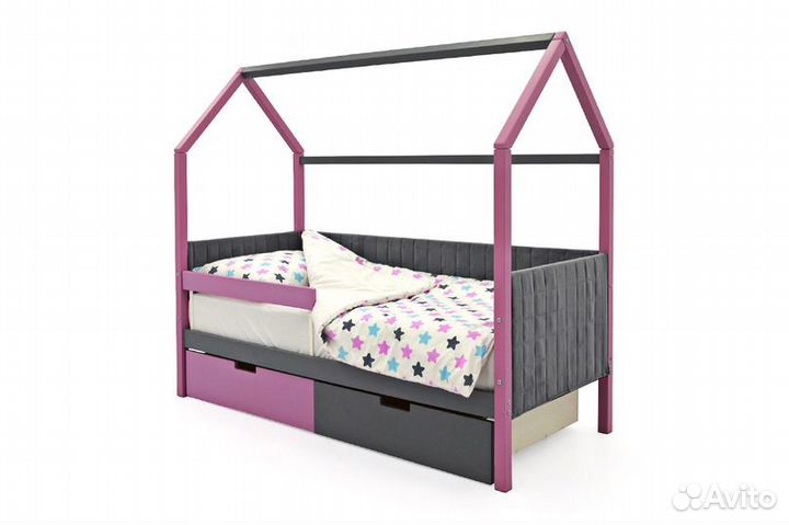 Кровать Домик мягкий 160х70 с матрасом