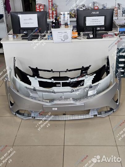 Передний бампер на kia rio 4