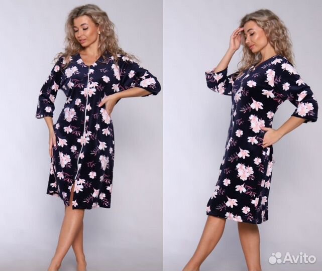 Халат велюровый женский новый