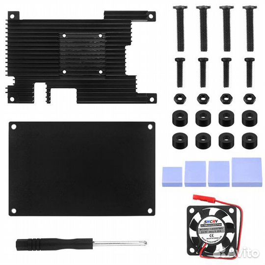 Металлический корпус для Orange Pi 5/5B с вентом