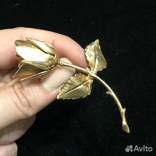 Винтажная брошь Giovanni Рождественская роза