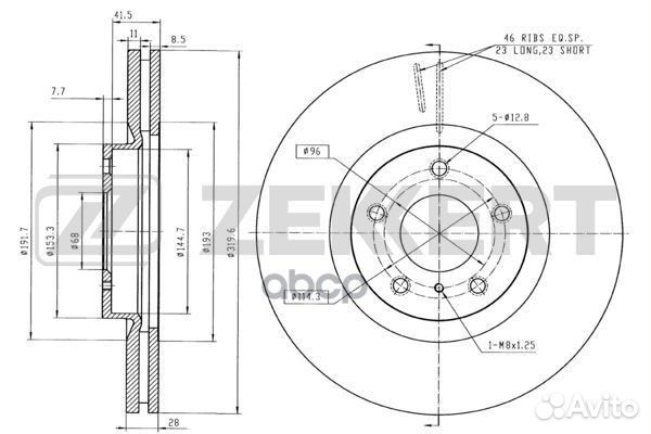 Диск торм. перед. Infiniti G (V36) 07- M35 (Y5