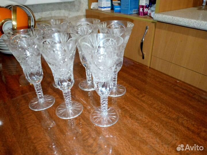 Хрустальные рюмки на ножке СССР