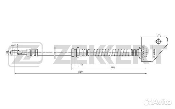 Шланг тормозной передний правый Kia Sportage