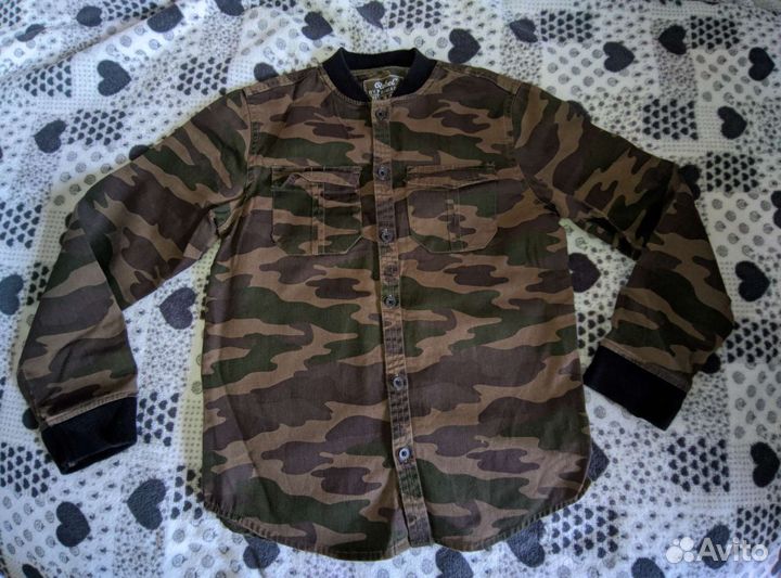 Джинсовые рубашки, толстовка и свитер h&m, next